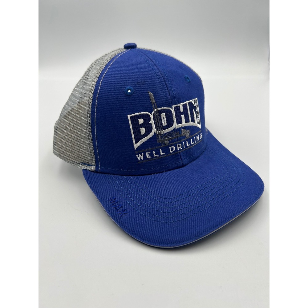 Bohn Well Drilling Trucker Hat Blue Grey Mesh Snapback Cap The Max Hat Y2K
